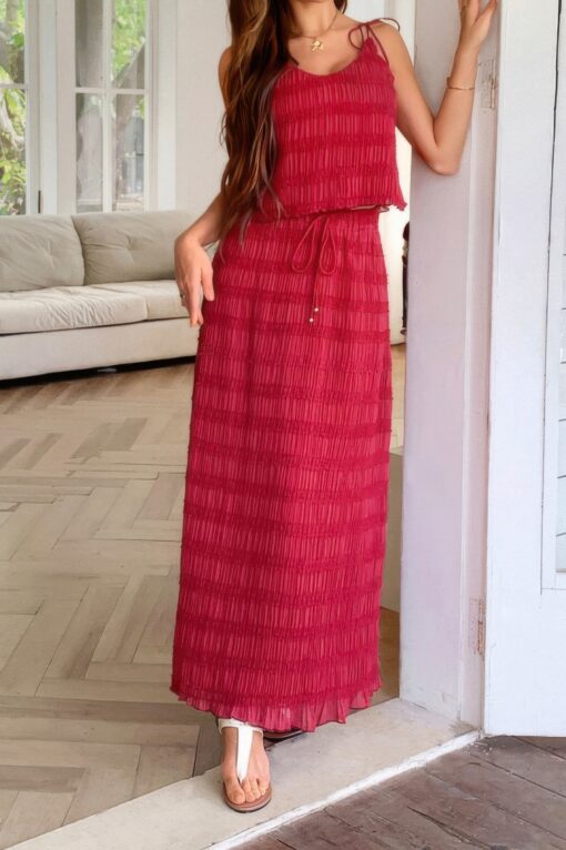 Strappy Maxi Skirt & Crop Top Co-ord Set – Summer Outfit - Image 25