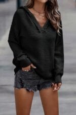 Block Botton Up Fluffy Outerwear