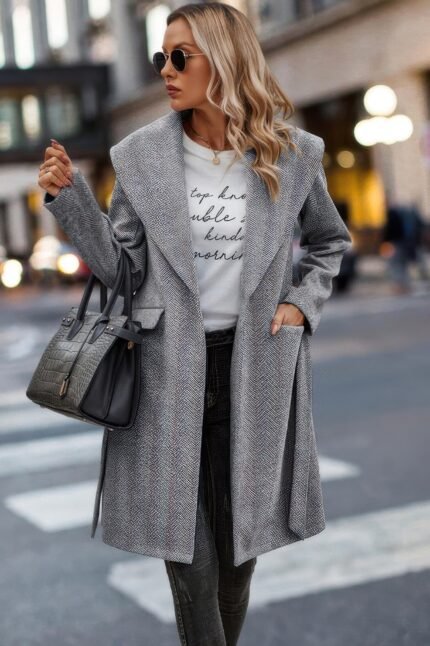 Elegant Long Sleeve Lapel Open Front Suit
