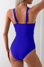 One Piece Cross Lace Adjustable Straps Swimsuits