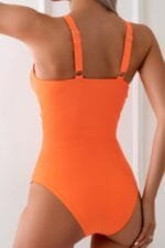 One Piece Cross Lace Adjustable Straps Swimsuits