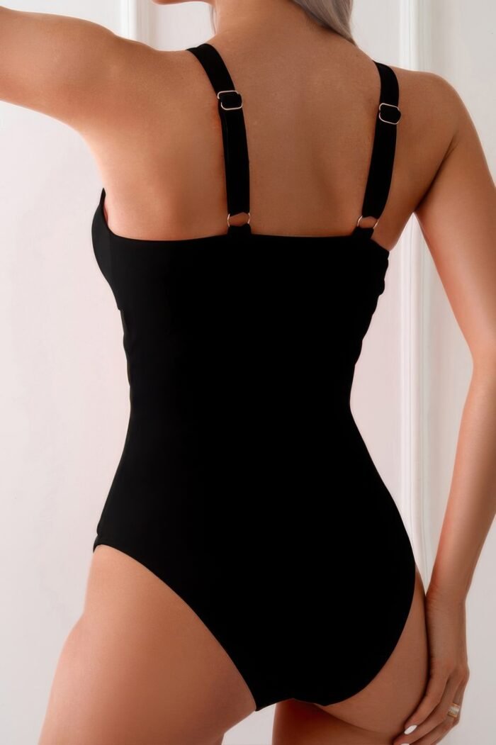 One piece cross lace adjustable straps swimsuits - image 12