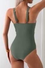 One Piece Cross Lace Adjustable Straps Swimsuits