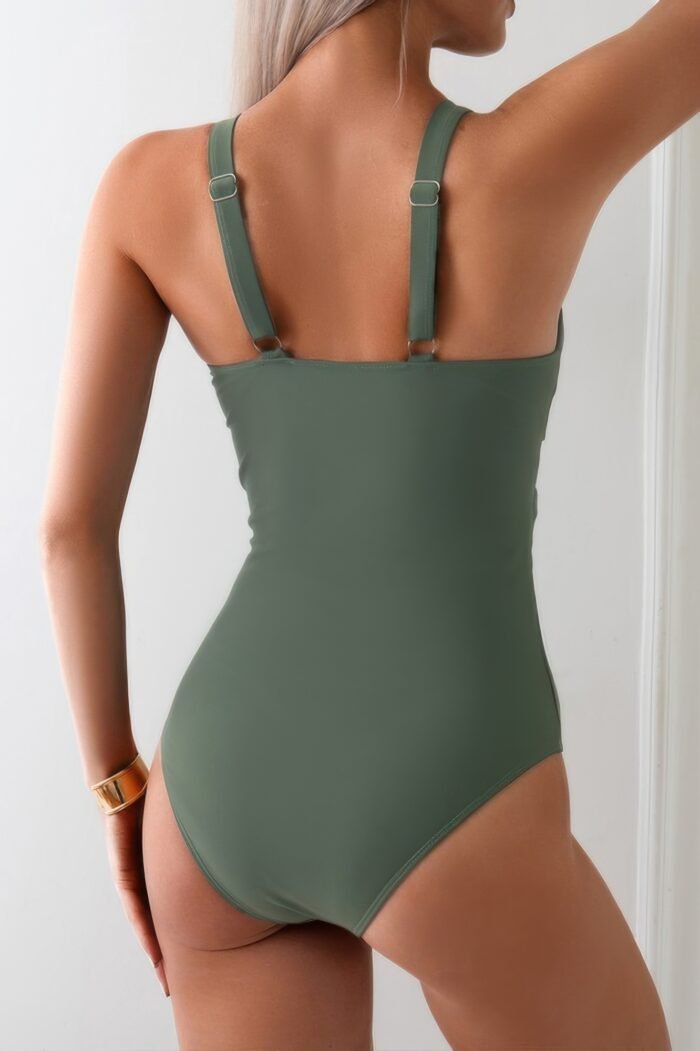 One piece cross lace adjustable straps swimsuits - image 21