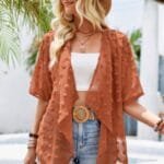See Through Swiss Dot Loose Kimono