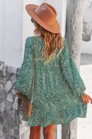 V Neck Polka Dot Tunic Dress V Neck Polka Dot Tunic Dress