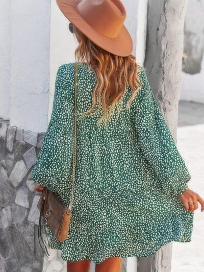 V Neck Polka Dot Tunic Dress V Neck Polka Dot Tunic Dress