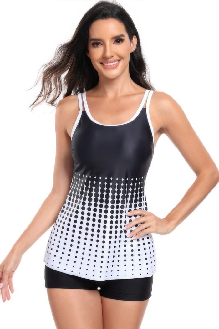 Two pieces dot print sleeveless fit swimsuits - image 2