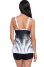 Two Pieces Dot Print Sleeveless Fit Swimsuits