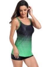 Two Pieces Dot Print Sleeveless Fit Swimsuits