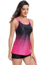 Two Pieces Dot Print Sleeveless Fit Swimsuits