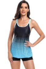 Two Pieces Dot Print Sleeveless Fit Swimsuits