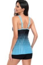 Two Pieces Dot Print Sleeveless Fit Swimsuits
