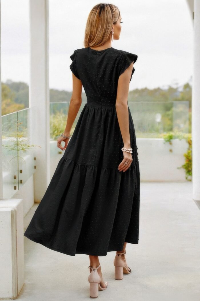 Ruffle solid willow smocked maxi dress - image 13