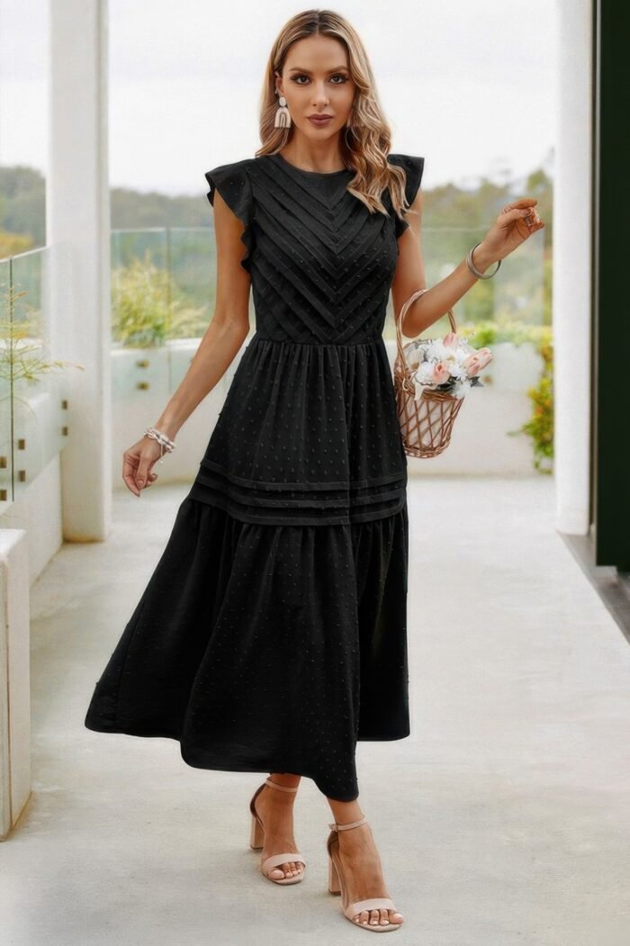 Ruffle solid willow smocked maxi dress - image 14