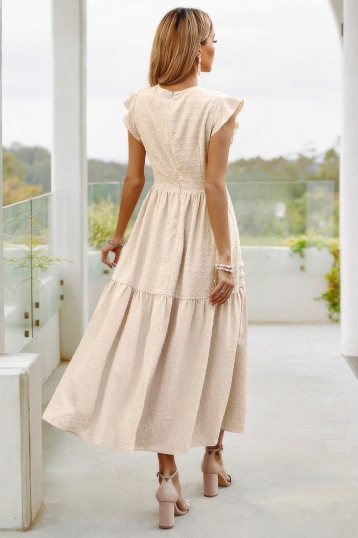 Ruffle solid willow smocked maxi dress - image 19
