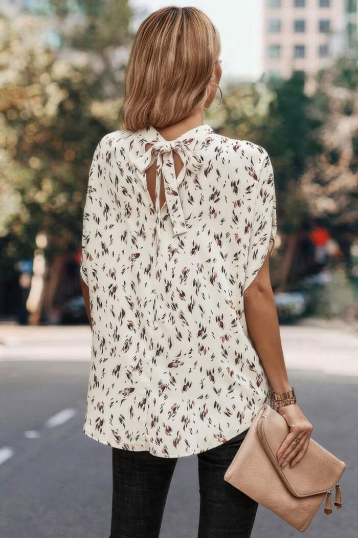 Leopard Open Back Knot Drop Top - Image 5