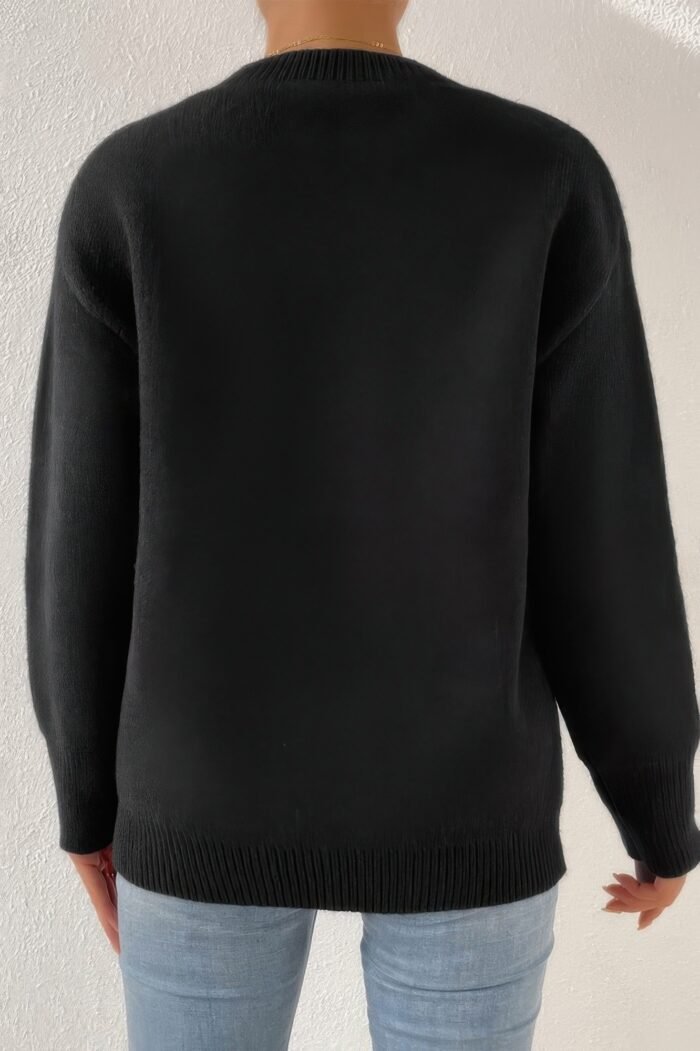 Star Print Knit Lose Fit Sweater - Image 6
