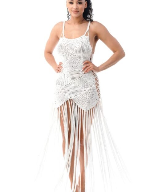 crochet dress bottom fringe