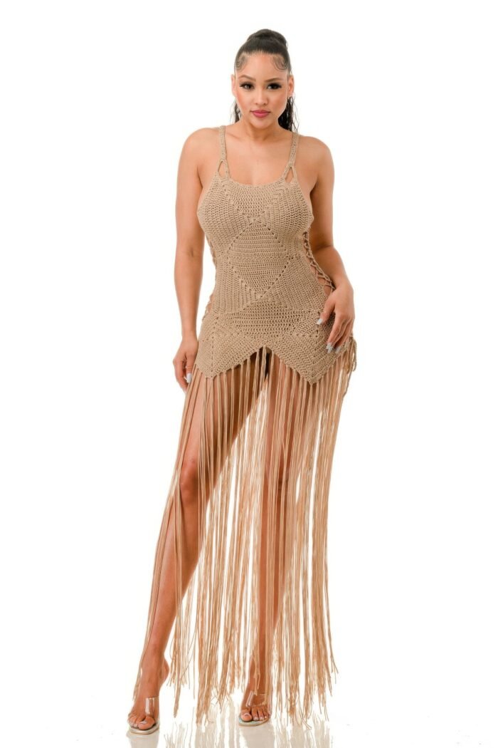 Crochet Dress Bottom Fringe - Image 1