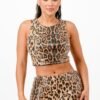 Animal Sequin Cropped Top And Hot Pants Set