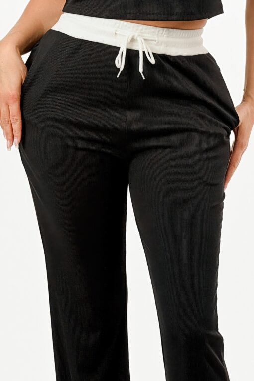 Ribbed Contrast Binding Top And Pants Set - Image 20