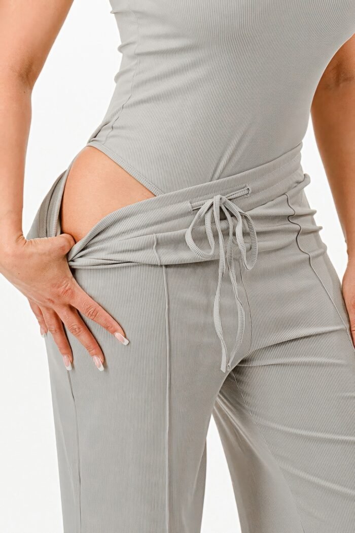 Ribbed Bodysuit And Pants Set - Image 10