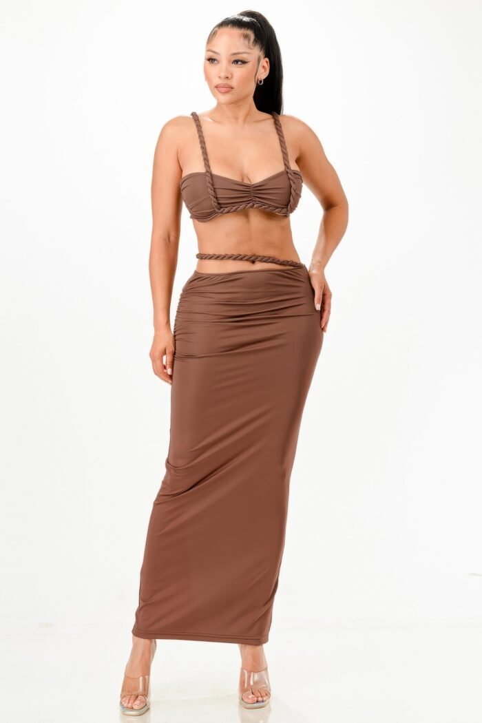Cord Top And Skirt Set - Image 1