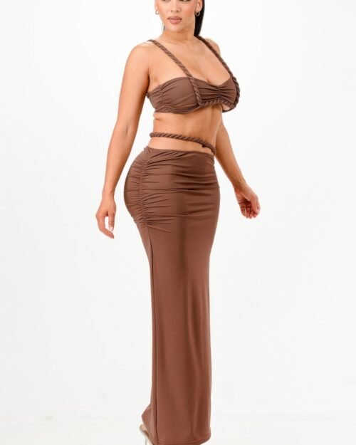 cord top and skirt set