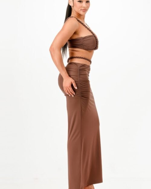 cord top and skirt set