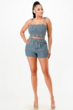 Denim Tank Top And Matching Short Set - Image 2