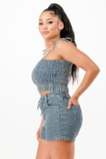 Denim Tank Top And Matching Short Set - Image 7