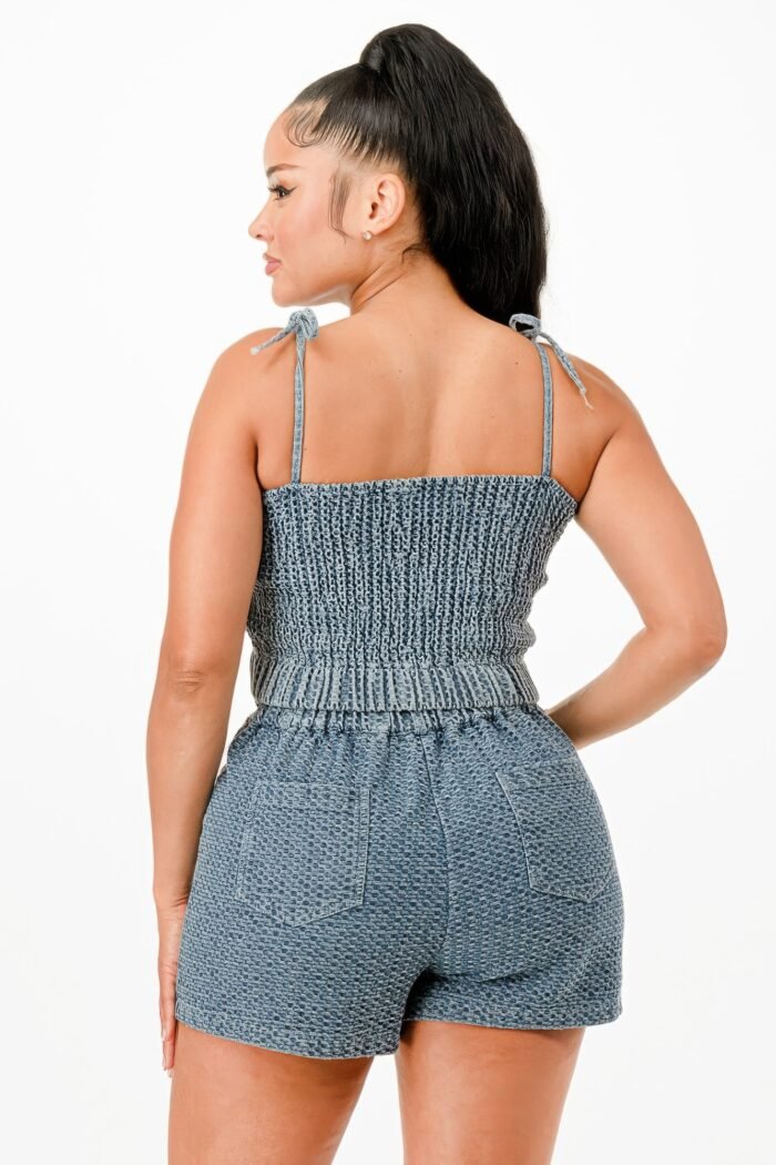 Denim Tank Top And Matching Short Set - Image 10