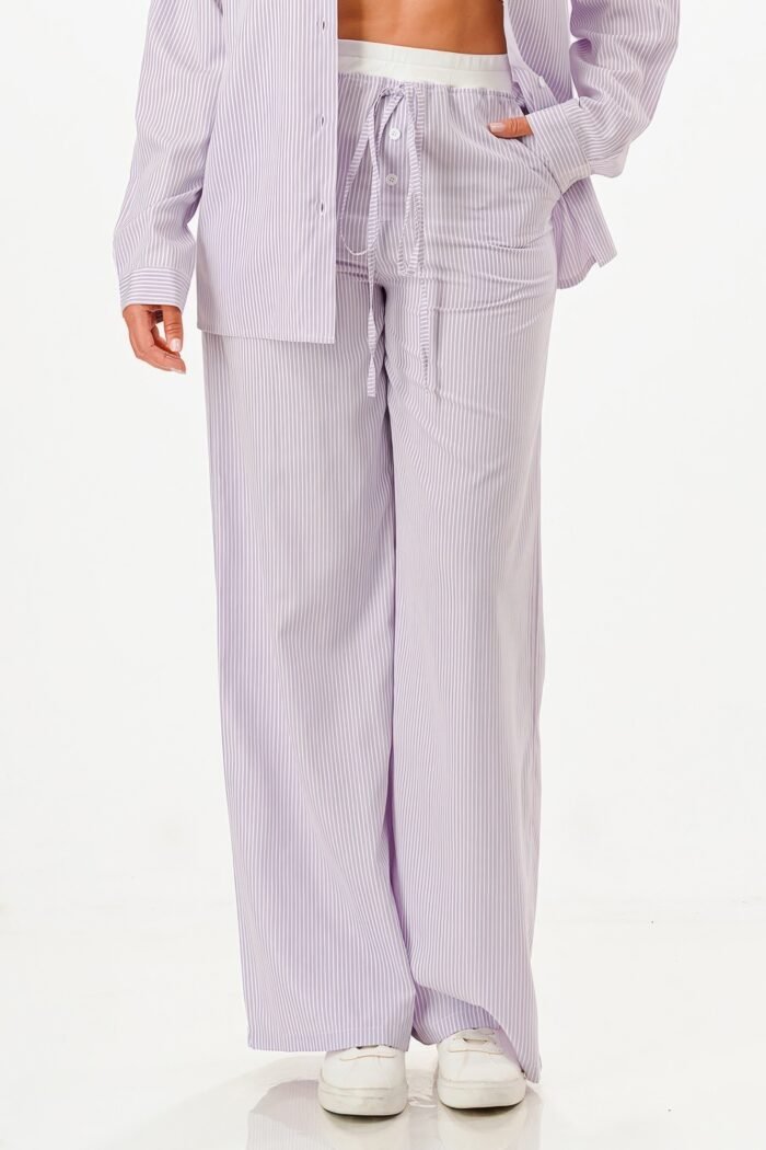 Pinstripe Shirt And Pant Set - Image 17