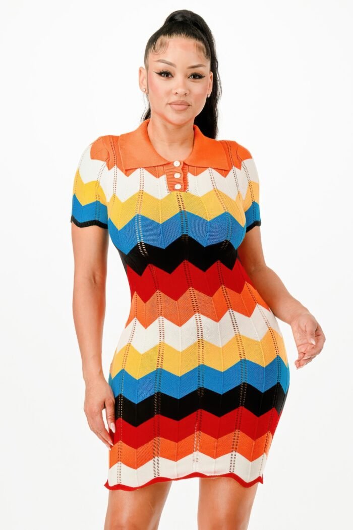 Knit Mini Dress - Image 3