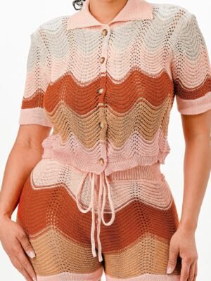 Knit Cardigan Short Set Knit Cardigan Short Set