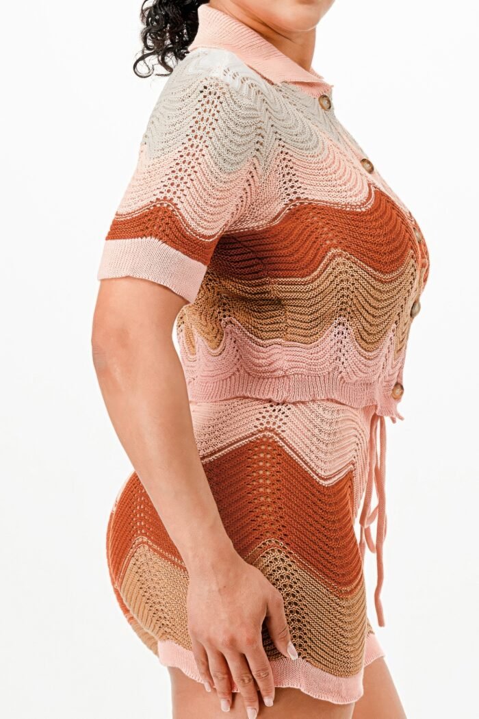 Knit Cardigan Short Set - Image 7