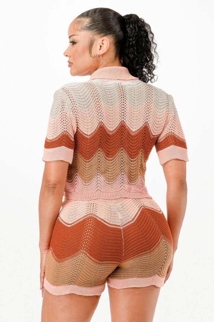 Knit Cardigan Short Set - Image 10
