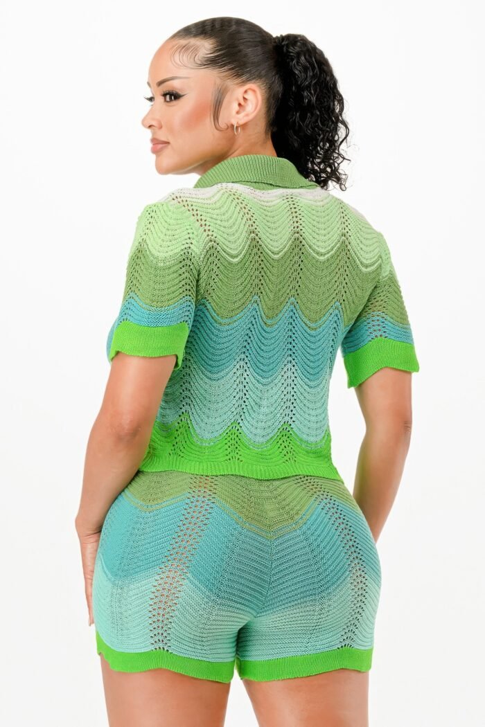 Knit Cardigan Short Set - Image 19