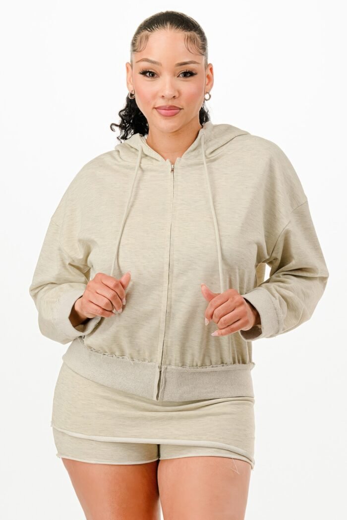 Zipped Hooded Jacket And Skort Set - Image 7