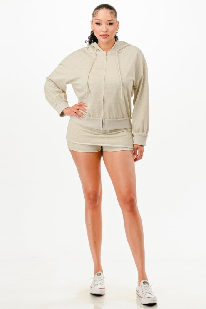 Zipped Hooded Jacket And Skort Set - Image 8