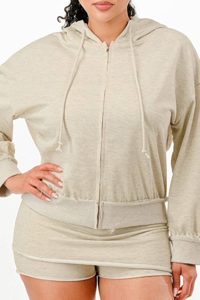 Zipped Hooded Jacket And Skort Set - Image 11