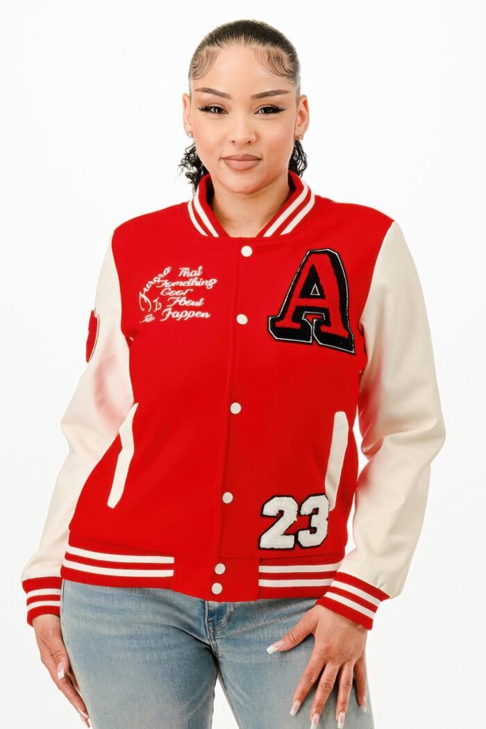 Patch Varsity Bomber Jacket - Image 10