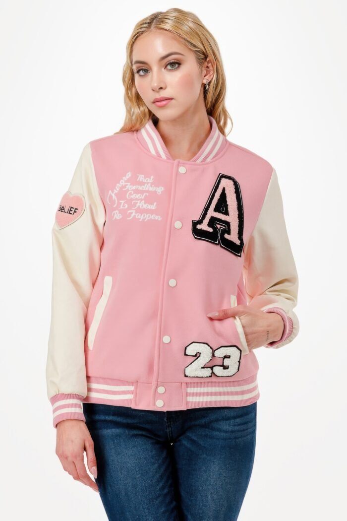 Patch Varsity Bomber Jacket - Image 3