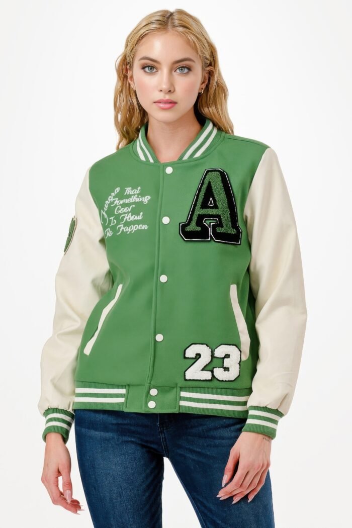 Patch Varsity Bomber Jacket - Image 2