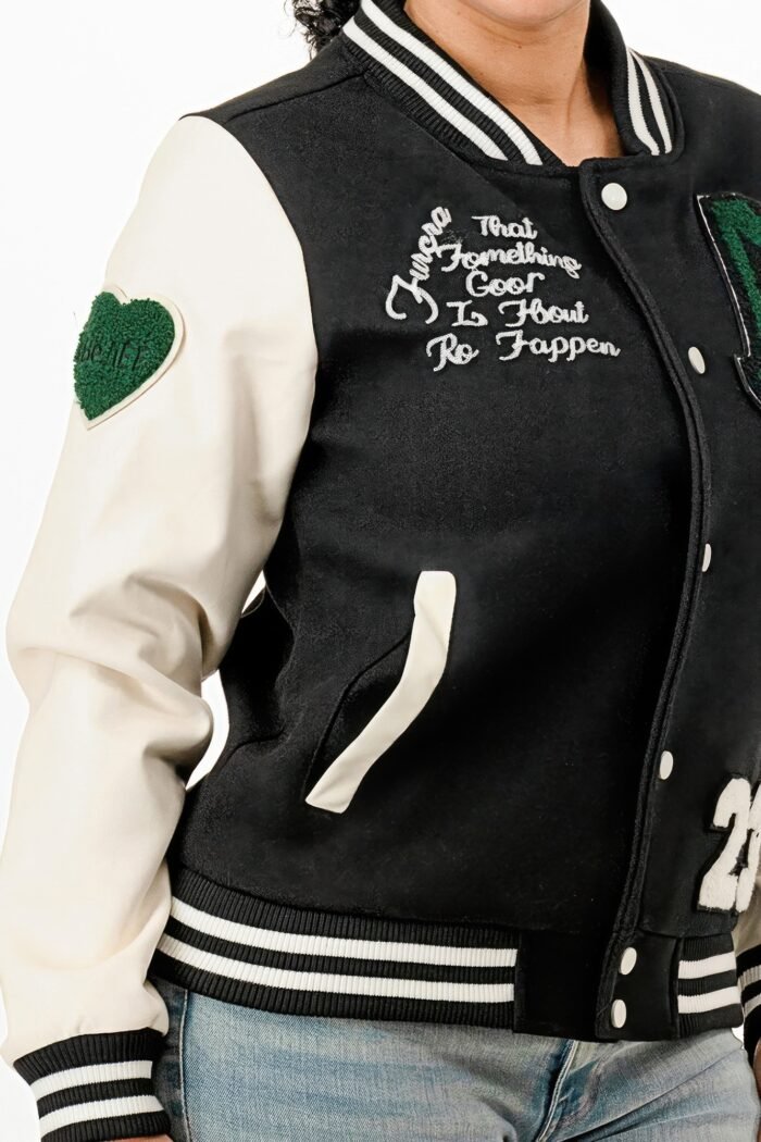 Patch Varsity Bomber Jacket - Image 17