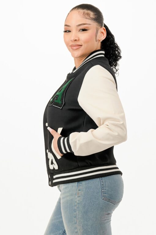 Patch Varsity Bomber Jacket - Image 19