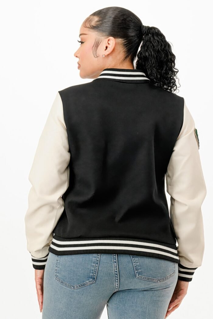 Patch Varsity Bomber Jacket - Image 20