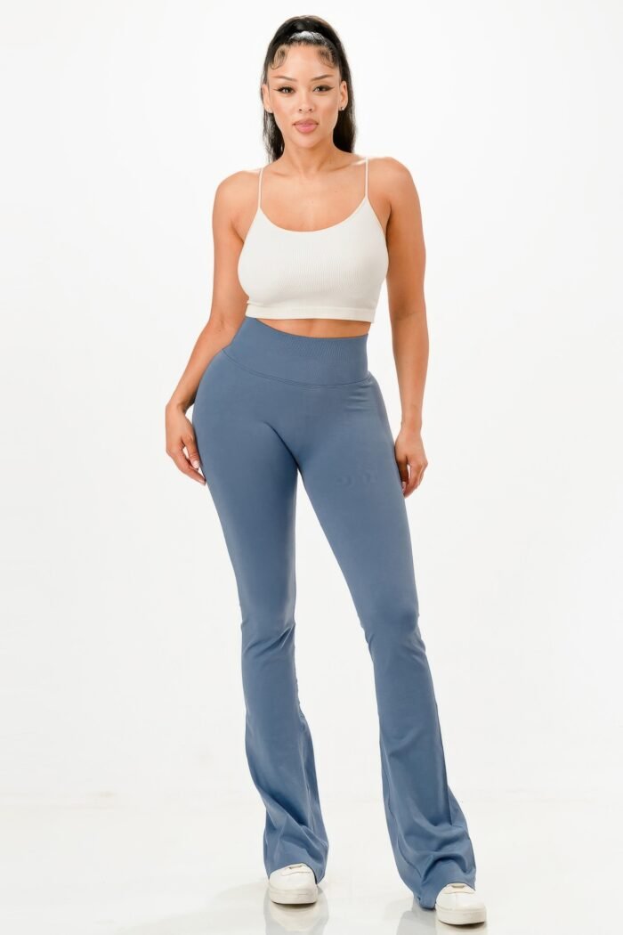 Premium Seamless Bell Bottom Work Out Flare Pants - Image 2