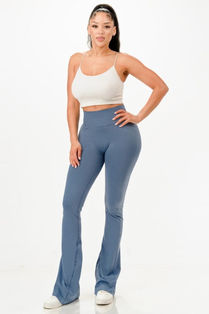 Premium Seamless Bell Bottom Work Out Flare Pants - Image 3